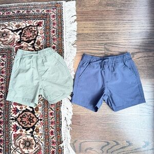 Cat & Jack Toddler Boy Quick Dry Stripe Shorts bundle lot 2T Blue Green Fall